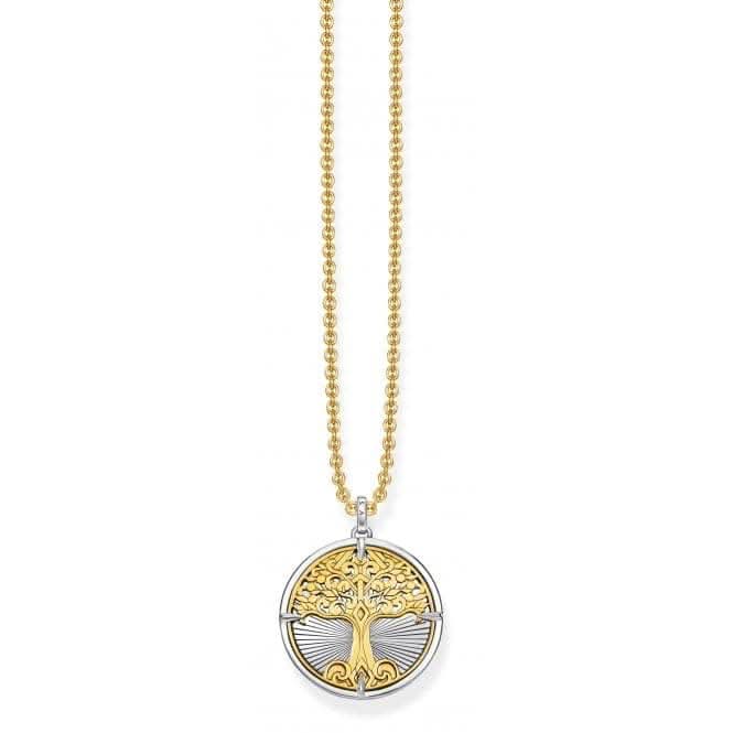 Sterling Silver Yellow Gold Coloured Tree Of Life Pendant PE885 - 966 - 39Thomas Sabo Sterling SilverPE885 - 966 - 39