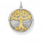 Sterling Silver Yellow Gold Coloured Tree Of Life Pendant PE885 - 966 - 39Thomas Sabo Sterling SilverPE885 - 966 - 39