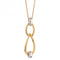 Sterling Silver Yellow Gold Doughnut Twist Zirconia Pendant P5078Fiorelli SilverP5078
