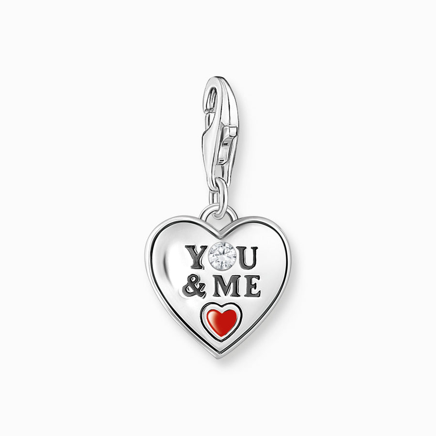 Sterling Silver "You & Me" Heart Charm 2206 - 691 - 7Thomas Sabo Charm Club Charmista2206 - 691 - 7