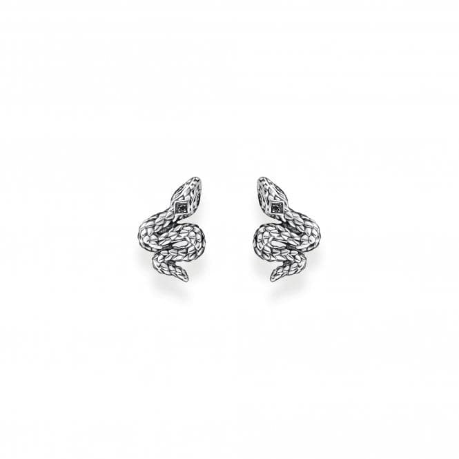 Sterling Silver Zirconia Blackened Snake Earrings H2261 - 643 - 11Thomas Sabo Sterling SilverH2261 - 643 - 11