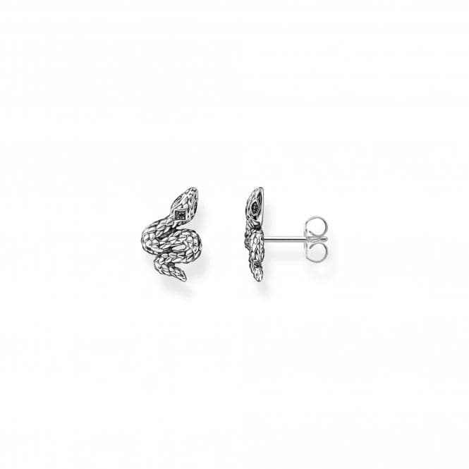 Sterling Silver Zirconia Blackened Snake Earrings H2261 - 643 - 11Thomas Sabo Sterling SilverH2261 - 643 - 11