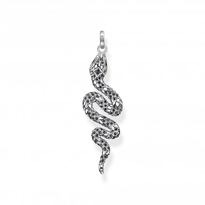 Sterling Silver Zirconia Blackened Snake Pendant PE945 - 643 - 11Thomas Sabo Sterling SilverPE945 - 643 - 11