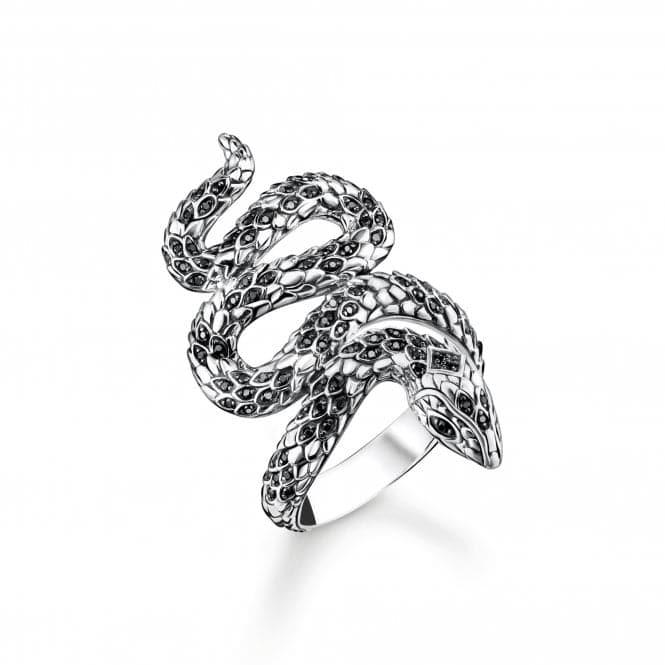 Sterling Silver Zirconia Blackened Snake Ring TR2418 - 643 - 11Thomas Sabo Sterling SilverTR2418 - 643 - 11 - 48