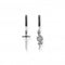Sterling Silver Zirconia Blackened Snake & Sword Hoop Earrings CR713 - 643 - 11Thomas Sabo Sterling SilverCR713 - 643 - 11