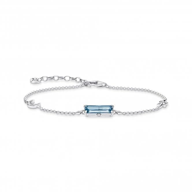 Sterling Silver Zirconia Light Blue Moon & Star Bracelet A1958 - 644 - 1 - L19VThomas Sabo Sterling SilverA1958644 - L19V