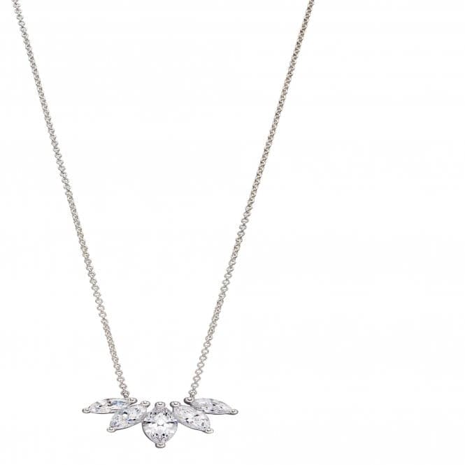 Sterling Silver Zirconia Marquise Row Necklace N4357CBeginningsN4357C