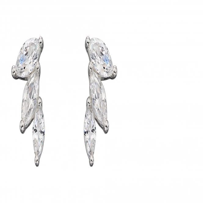 Sterling Silver Zirconia Marquise Stud Earrings E5819CBeginningsE5819C