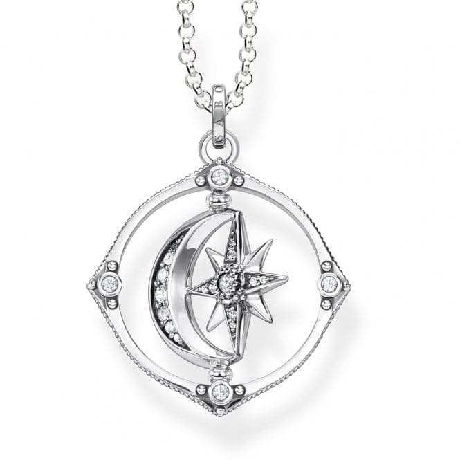 Sterling Silver Zirconia Moon & Stars Necklace KE1983 - 643 - 14 - L70Thomas Sabo Sterling SilverKE1983 - 643 - 14 - L70