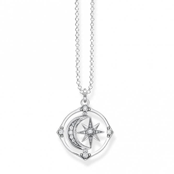 Sterling Silver Zirconia Moon & Stars Necklace KE1983 - 643 - 14 - L70Thomas Sabo Sterling SilverKE1983 - 643 - 14 - L70