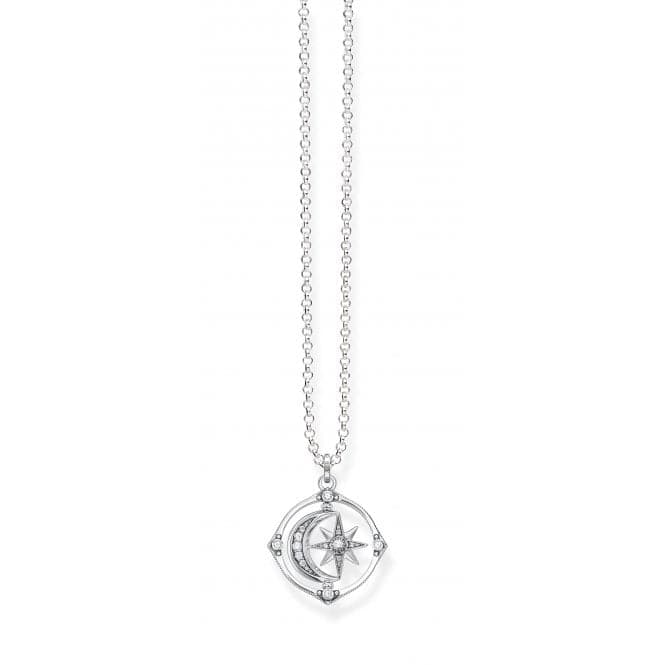 Sterling Silver Zirconia Moon & Stars Necklace KE1985 - 643 - 14 - L50VThomas Sabo Sterling SilverKE1985 - 643 - 14 - L50V