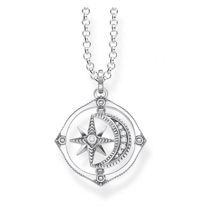 Sterling Silver Zirconia Moon & Stars Necklace KE1985 - 643 - 14 - L50VThomas Sabo Sterling SilverKE1985 - 643 - 14 - L50V