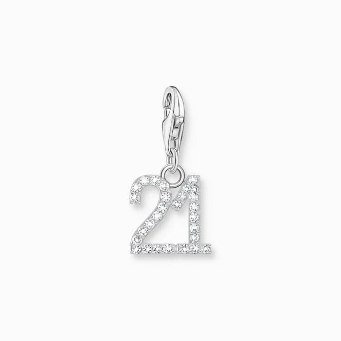 Sterling Silver Zirconia Number 21 Charm 2135 - 051 - 21Thomas Sabo Charm Club Charmista2135 - 051 - 21