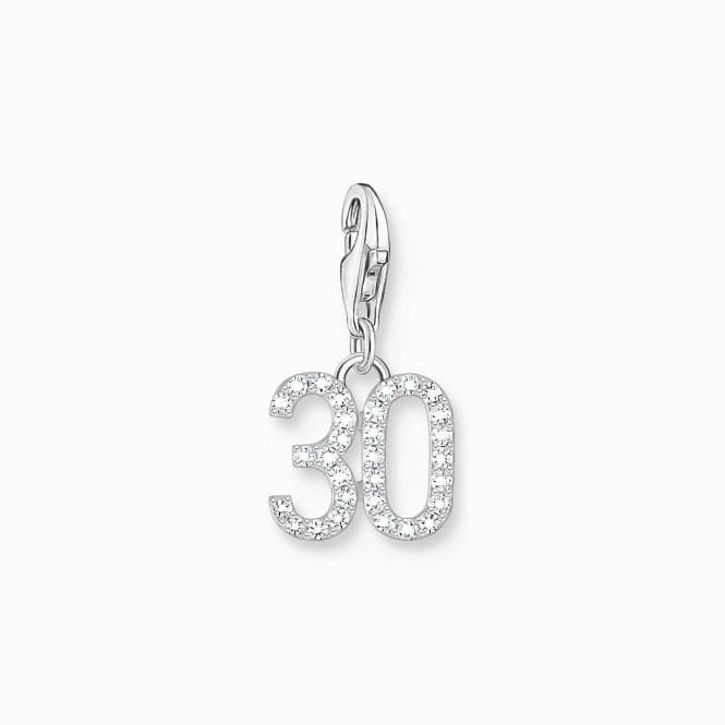 Sterling Silver Zirconia Number 30 Charm 2136 - 051 - 21Thomas Sabo Charm Club Charmista2136 - 051 - 21