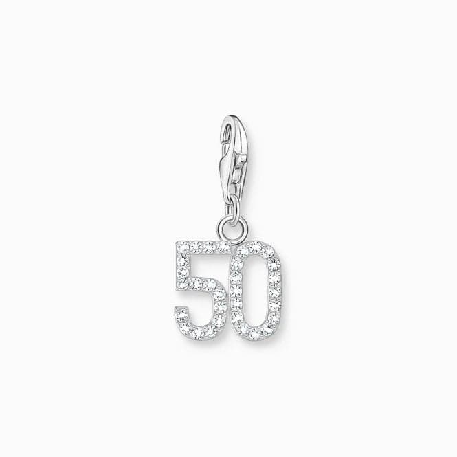 Sterling Silver Zirconia Number 50 Charm 2138 - 051 - 21Thomas Sabo Charm Club Charmista2138 - 051 - 21