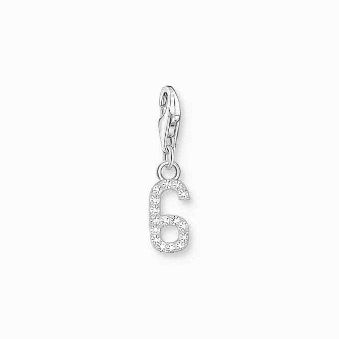 Sterling Silver Zirconia Number 6 Charm 2130 - 051 - 21Thomas Sabo Charm Club Charmista2130 - 051 - 21