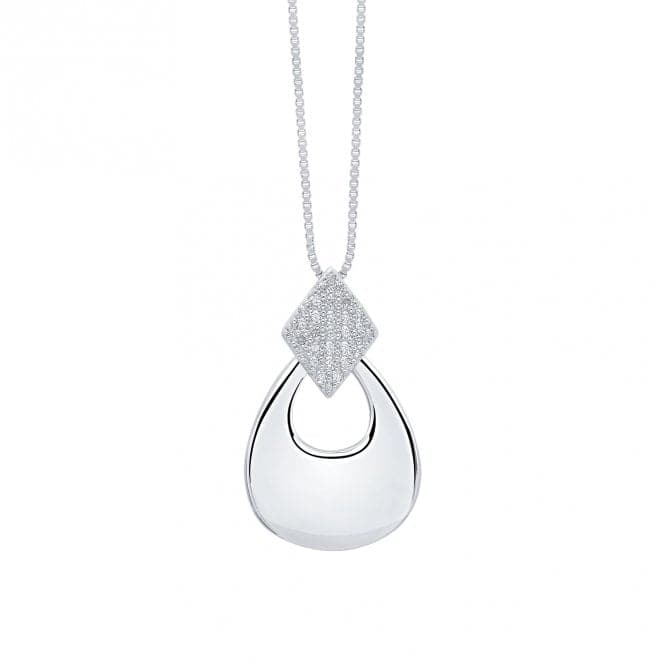 Sterling Silver Zirconia Prism and Open Teardrop Pendant P5414CFiorelli SilverP5414C