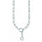 Sterling Silver Zirconia Ring Clasp Link Necklace KE2192 - 051 - 14 - L47Thomas Sabo Sterling SilverKE2192 - 051 - 14