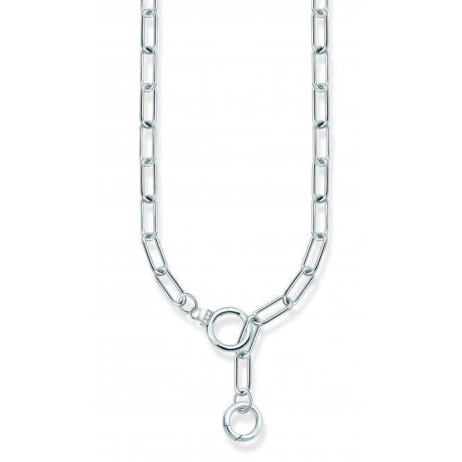 Sterling Silver Zirconia Ring Clasp Link Necklace KE2192 - 051 - 14 - L47Thomas Sabo Sterling SilverKE2192 - 051 - 14