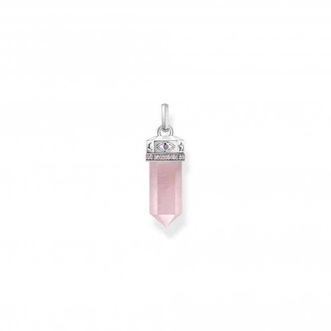 Sterling Silver Zirconia Rose Quartz Hexagonal Pendant PE955 - 640 - 9Thomas Sabo Sterling SilverPE955 - 640 - 9