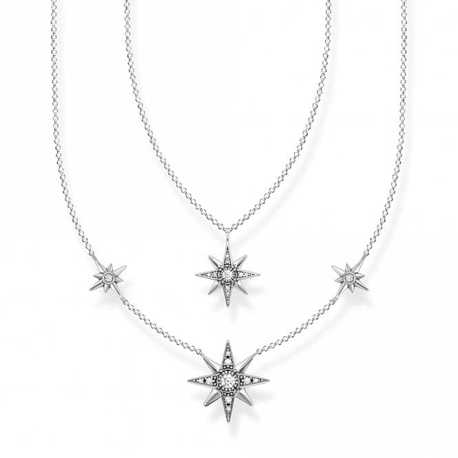 Sterling Silver Zirconia Stars Necklace KE1984 - 643 - 14 - L45VThomas Sabo Sterling SilverKE1984 - 643 - 14 - L45V