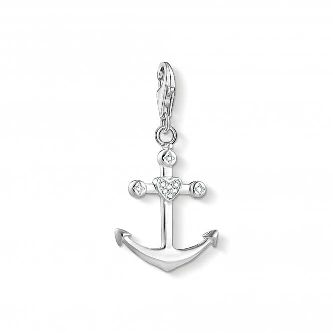 Sterling Silver Zirconia White Anchor Charm 1731 - 051 - 14Thomas Sabo Charm Club1731 - 051 - 14