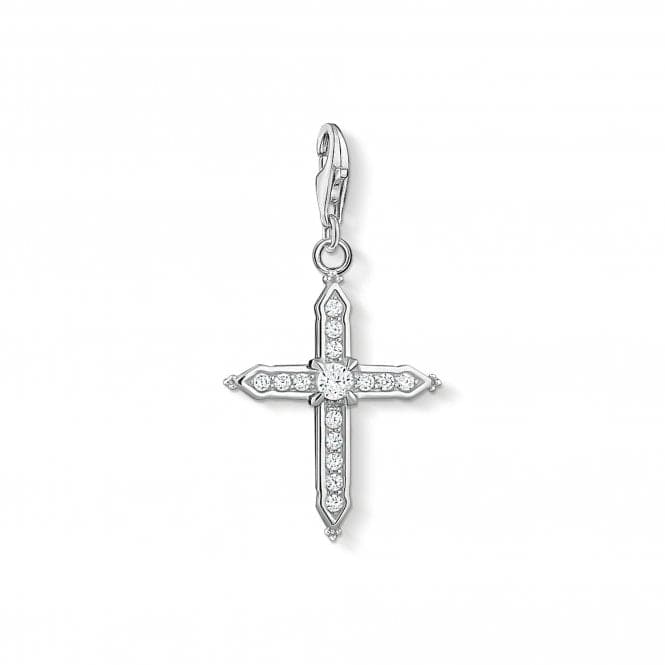 Sterling Silver Zirconia White Cross Charm 1732 - 051 - 14Thomas Sabo Charm Club1732 - 051 - 14