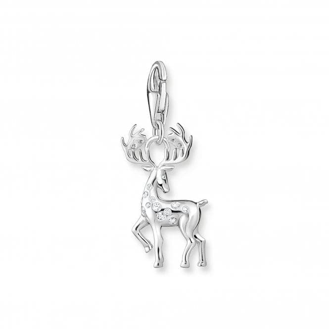 Sterling Silver Zirconia White Deer Charm 1910 - 051 - 14Thomas Sabo Charm Club1910 - 051 - 14