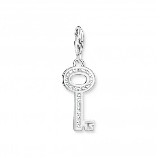 Sterling Silver Zirconia White Key Charm 0010 - 051 - 14Thomas Sabo Charm Club0010 - 051 - 14