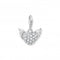 Sterling Silver Zirconia White Winged Heart Charm 0626 - 051 - 14Thomas Sabo Charm Club0626 - 051 - 14