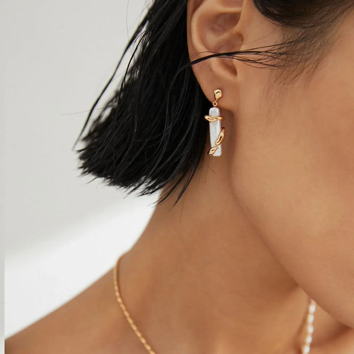 Stick Baroque Pearl Earrings