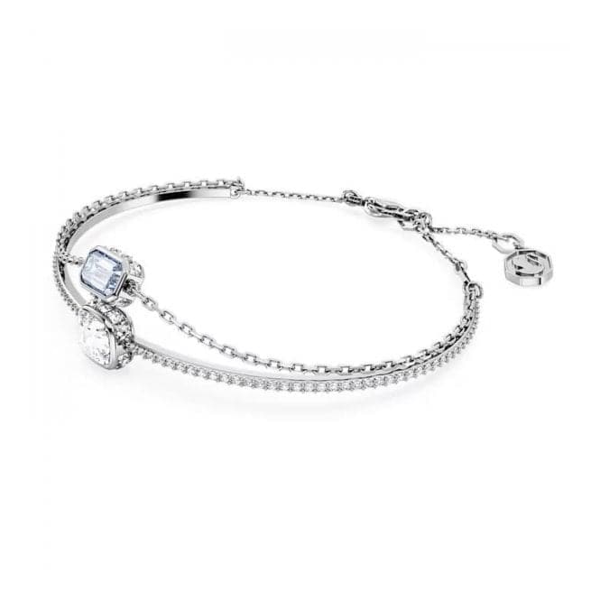 Stilla Mixed Cuts Blue Rhodium Plated Bangle 5668244Swarovski5668244