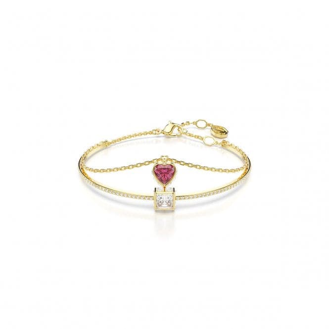 Stilla Red Heart Gold - tone Plated Bangle 5683835Swarovski5683835