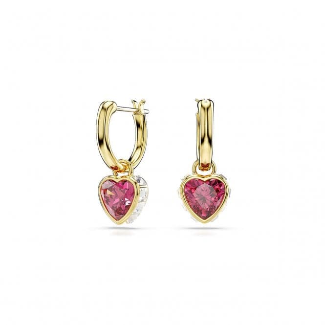 Stilla Red Heart Gold - tone Plated Drop Earrings 5684760Swarovski5684760