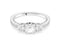 Stilla Rhodium Plated Round Cut White Crystal RingSwarovski5656289 Size 50