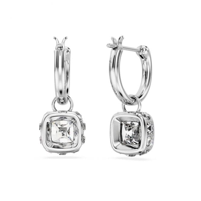 Stilla Rhodium Plated Square Cut White Drop Earrings 5662919Swarovski5662919