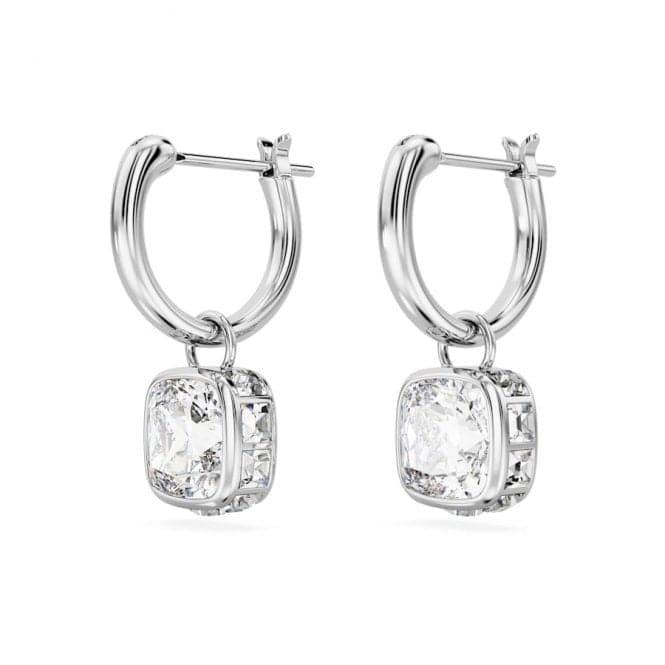 Stilla Rhodium Plated Square Cut White Drop Earrings 5662919Swarovski5662919