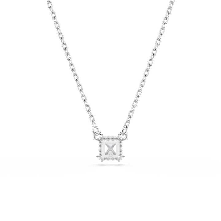 Stilla Rhodium Plated White Square Cut Pendant 5701903Swarovski5701903