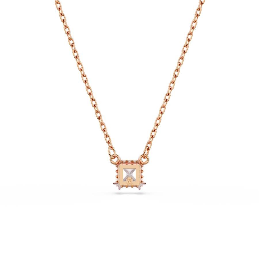 Stilla Rose Gold - tone Plated White Square Cut Pendant 5701904Swarovski5701904