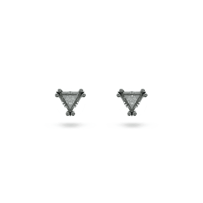 Stilla Stud Triangle Cut Grey Ruthenium Plated Earrings 5639137Swarovski5639137