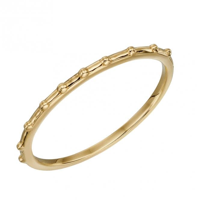 Stippled Edge Band Yellow Gold Ring GR589Elements GoldGR589 52