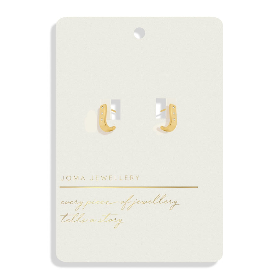 Style Stories Bar Huggie Gold Plated Earrings 7731Joma Jewellery7731