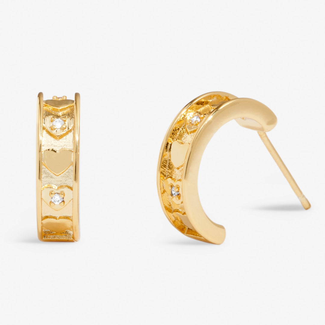 Style Stories Barrel Gold Plated Hoop Earrings 8449Joma Jewellery8449