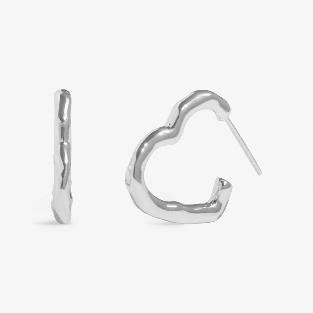 Style Stories Heart Silver Plated Hoop Earrings 8458Joma Jewellery8458