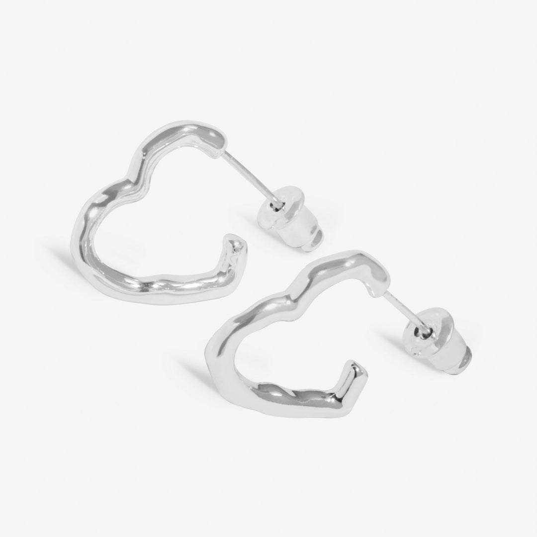 Style Stories Heart Silver Plated Hoop Earrings 8458Joma Jewellery8458