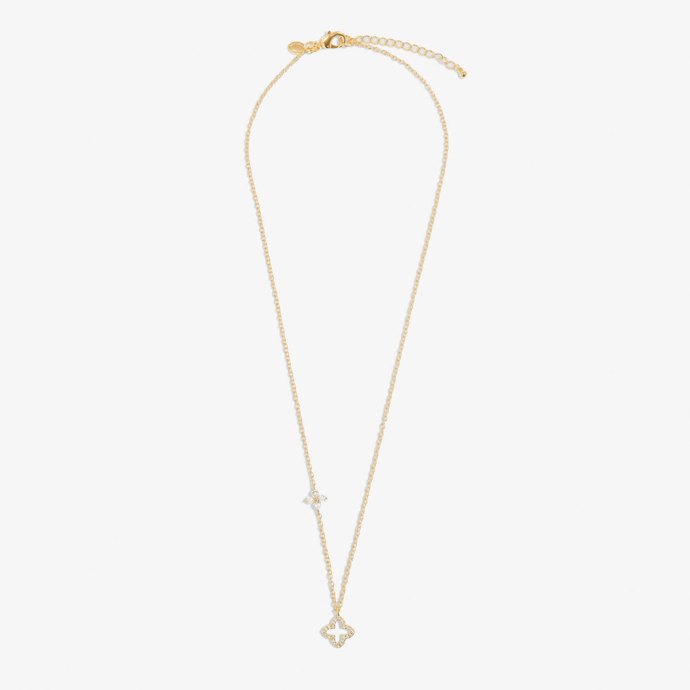 Style Stories Pave Clover Gold Plated Necklace 7724Joma Jewellery7724