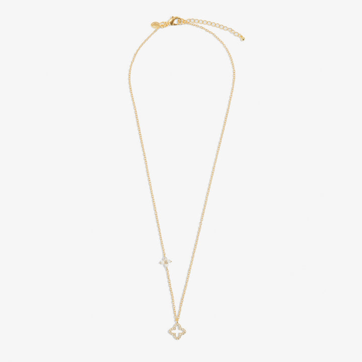 Style Stories Pave Clover Gold Plated Necklace 7724Joma Jewellery7724