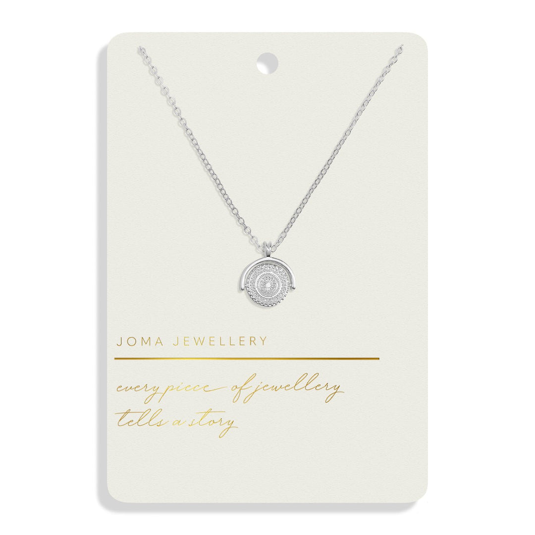 Style Stories Spinning Coin Silver Plated Necklace 7722Joma Jewellery7722