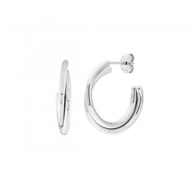 Subtle Twist 22mm Stud Hoop Earrings 66835HPDew66835HP