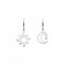 Sun and Moon with Star Drop Earrings 6363HPDew6363HP
